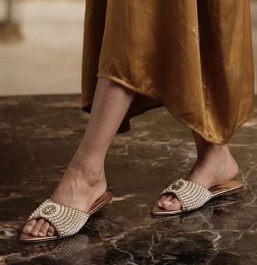 Women's Pearl Flats | REGALLO